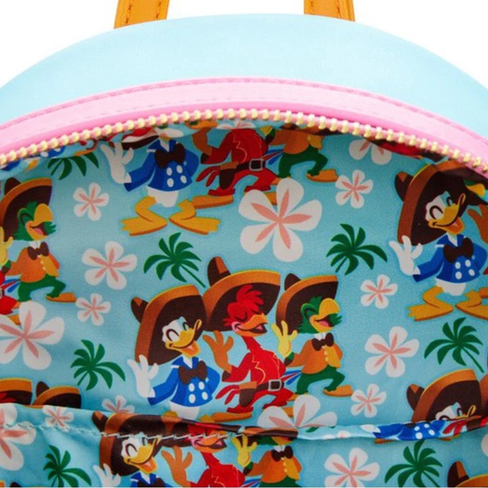 NWT RARE 3 Caballeros Beach Scene Loungefly Backpack - Picture 4 of 4